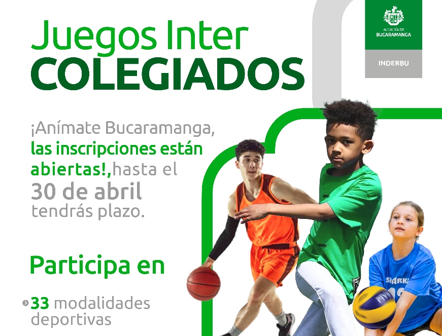 En este momento estás viendo Avanza inscripción de los Juegos Deportivos Intercolegiados, Bucaramanga logra los primeros 1.000 registros.