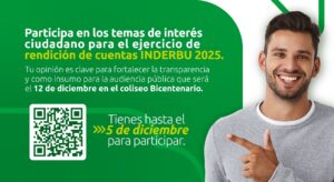 Lee más sobre el artículo Encuesta: cuéntanos los temas que quieres conocer en el ejercicio de Rendición de Cuentas del INDERBU 2025